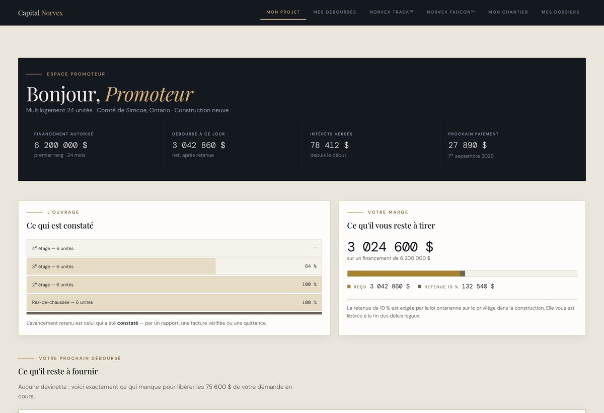 Votre projet dans votre espace promoteur